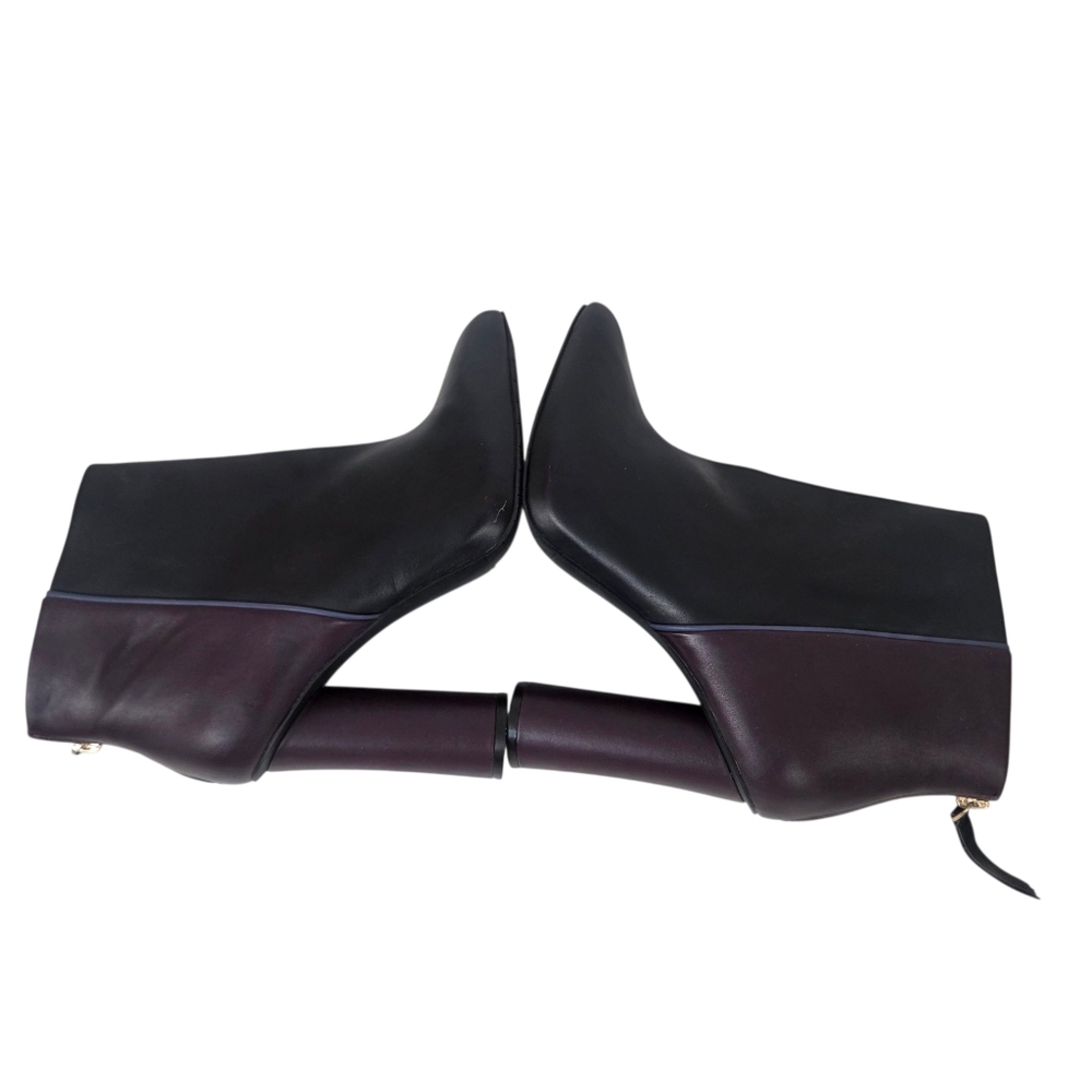 Cabi Bisset Leather Boots NEW High Block Heel Ankle Booties Womens 10 Mod Black - Picture 4 of 11